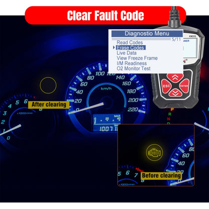 KONNWEI KW310 OBD Car Fault Detector Code Reader ELM327 OBD2 Scanner Diagnostic Tool(Black) - In Car by KONNWEI | Online Shopping UK | buy2fix