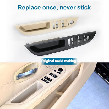 Car Left Front Door Window Lift Switch Trim Panel 51416983705 for BMW E60 2008-2010, Left Driving Standard Version (Beige) - In Car by buy2fix | Online Shopping UK | buy2fix