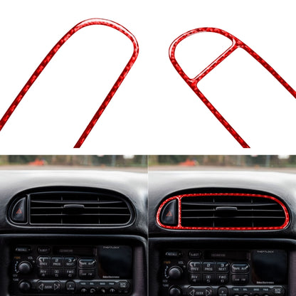 Carbon Fiber Car Air Outlet Sticker for Chevrolet Corvette C5 1998-2004, Left Drive(Red) - In Car by buy2fix | Online Shopping UK | buy2fix