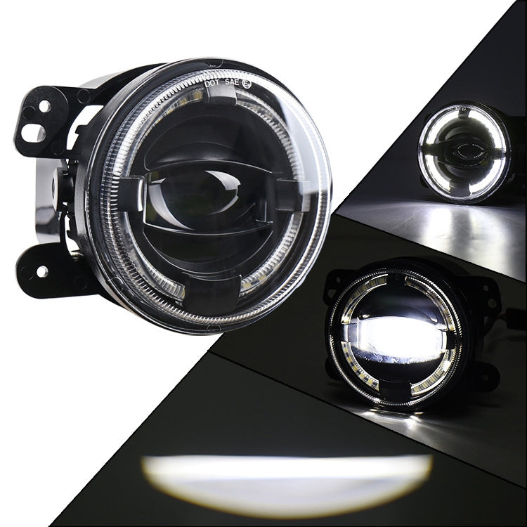 2 PCS 4 inch Car LED Angel Eyes Spotlight Modified Fog Lights for Jeep Wrangler / Dodge / Chrysler PT Cruiser - In Car by buy2fix | Online Shopping UK | buy2fix