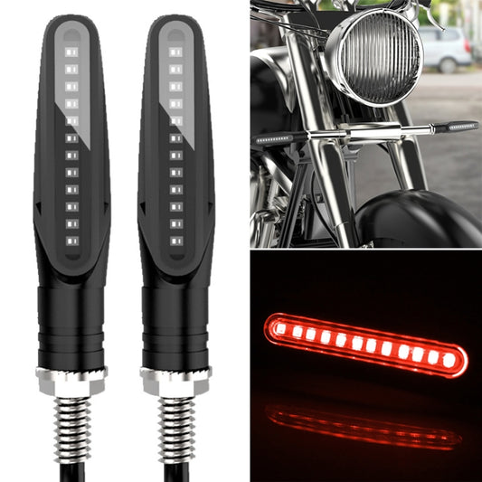 2 PCS D12V / 1W Motorcycle LED Waterproof Side Lights Turn Signal Light(Red Light) -  by buy2fix | Online Shopping UK | buy2fix