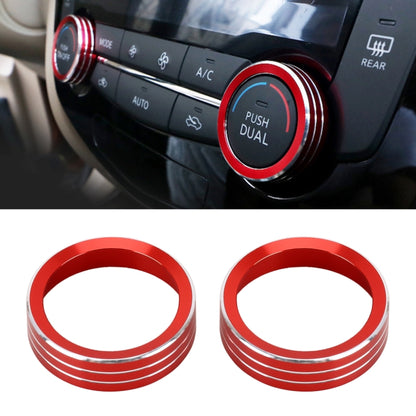 2 PCS Car Metal Air Conditioner Knob Case for Nissan X-TRAIL (Red) -  by buy2fix | Online Shopping UK | buy2fix