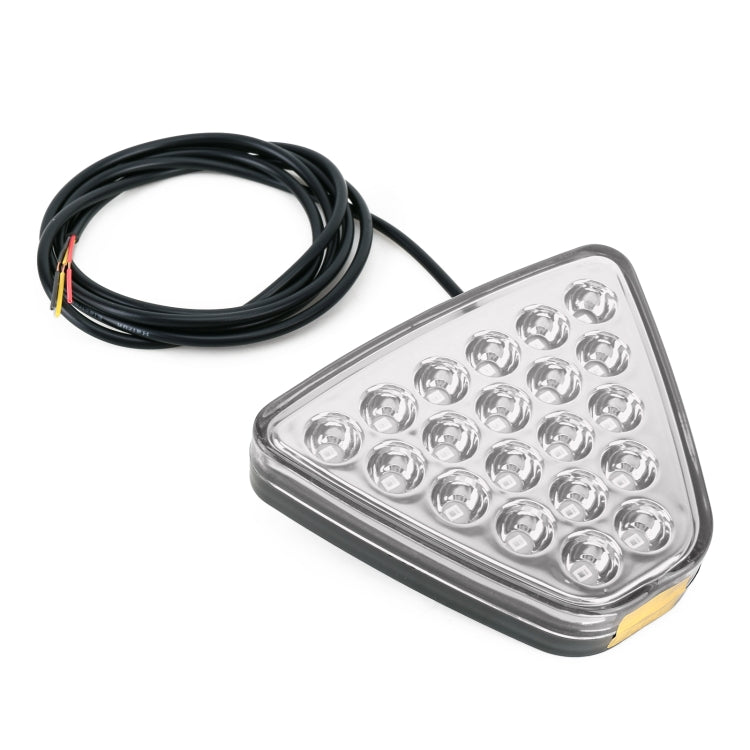 DC12V 1W Car Triangle Highlight Brake Lights Reversing Light with 20LEDs SMD-3528 (Transparent) - In Car by buy2fix | Online Shopping UK | buy2fix