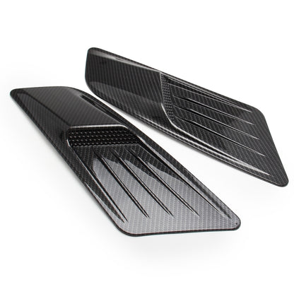 2 PCS Car Decorative Air Flow Intake Scoop Bonnet Side Fender Vent Hood Set for Ford Mustang 2015-2017, Carbon Fiber -  by buy2fix | Online Shopping UK | buy2fix