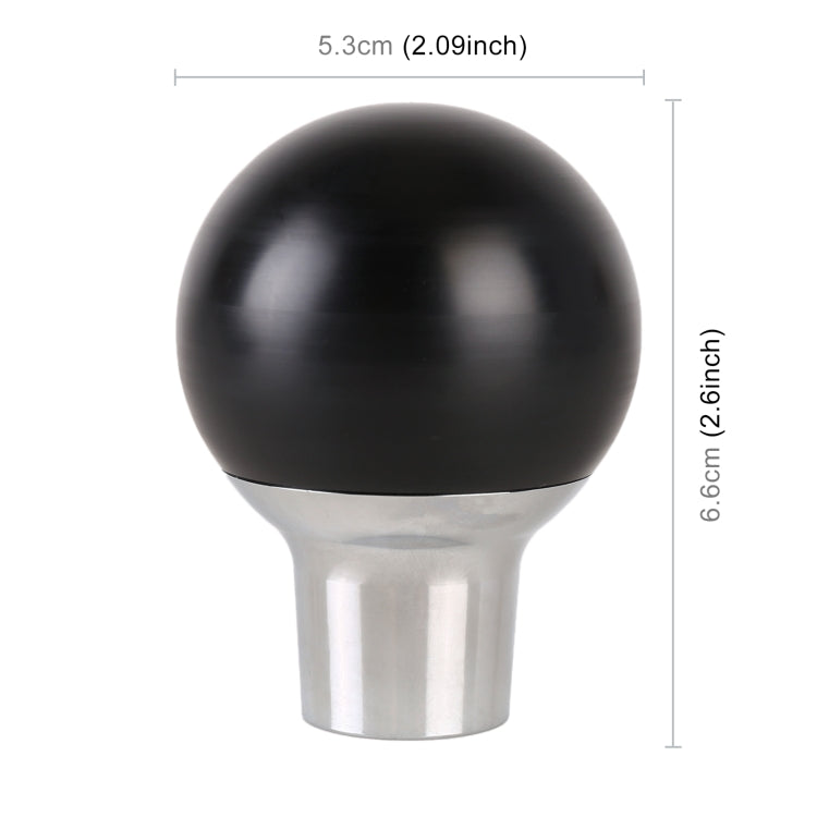 Universal Car Small Round Ball Resin + Carbon Fiber Metal Gear Shift Knob (Black) - In Car by buy2fix | Online Shopping UK | buy2fix