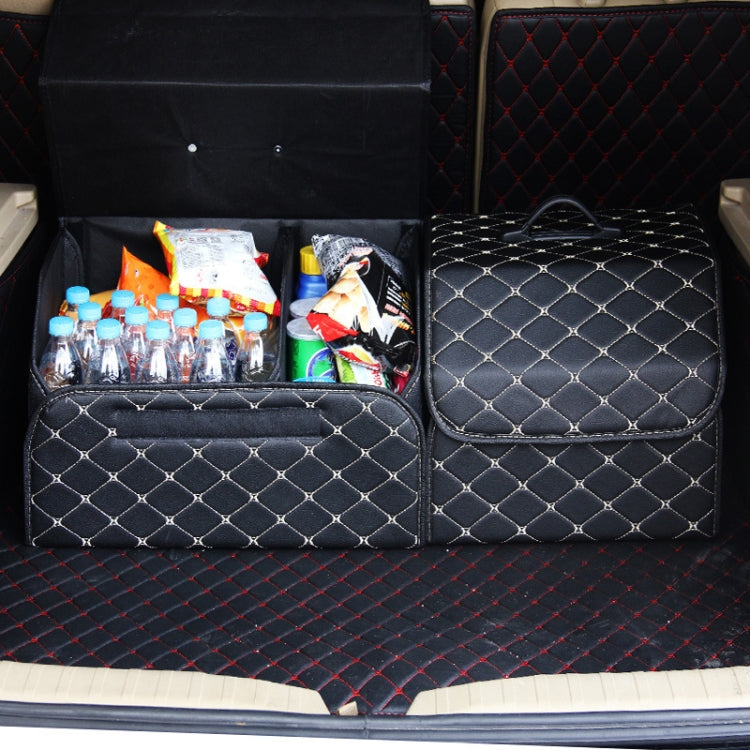 Car Trunk Foldable Storage Box, Checkered Large Size: 54 x 32 x 30cm (Black Red) - In Car by buy2fix | Online Shopping UK | buy2fix