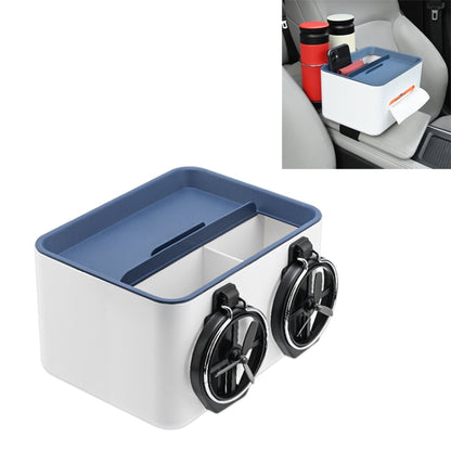 Car Multifunctional Storage Box Water Cup Holder (Blue) - In Car by buy2fix | Online Shopping UK | buy2fix