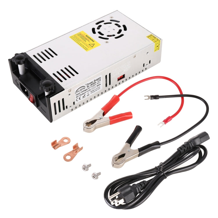 S-400-12 DC12V 400W 33.3A DIY Regulated DC Switching Power Supply Power Inverter with Clip, US Plug - In Car by buy2fix | Online Shopping UK | buy2fix