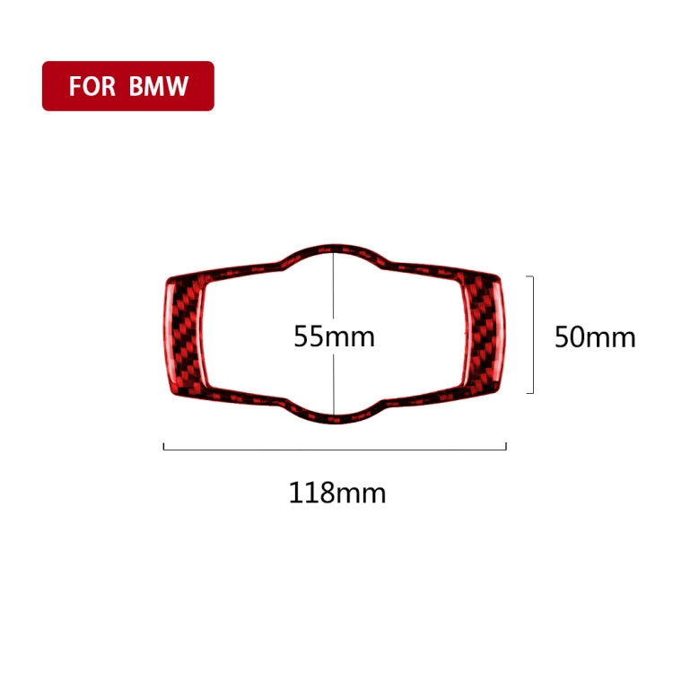 For BMW 3 Series E90 Carbon Fiber Car Headlight Switch Decorative Sticker,Left and Right Drive Universal (Red) - In Car by buy2fix | Online Shopping UK | buy2fix