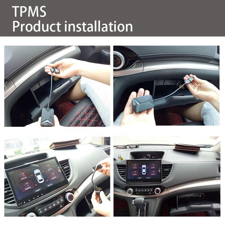 USB TPMS Tire Pressure Monitoring System Android with External Sensor for Car Radio DVD Player - In Car by buy2fix | Online Shopping UK | buy2fix