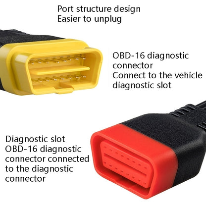 SF62 60cm Car Detector OBD Extension Line Car Computer Conversion Plug Male to Female Adapter Cable - In Car by buy2fix | Online Shopping UK | buy2fix