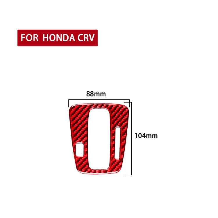 For Honda CRV 2007-2011 Carbon Fiber Car Gear Indicator Frame Decorative Sticker,Right Drive (Red) - In Car by buy2fix | Online Shopping UK | buy2fix