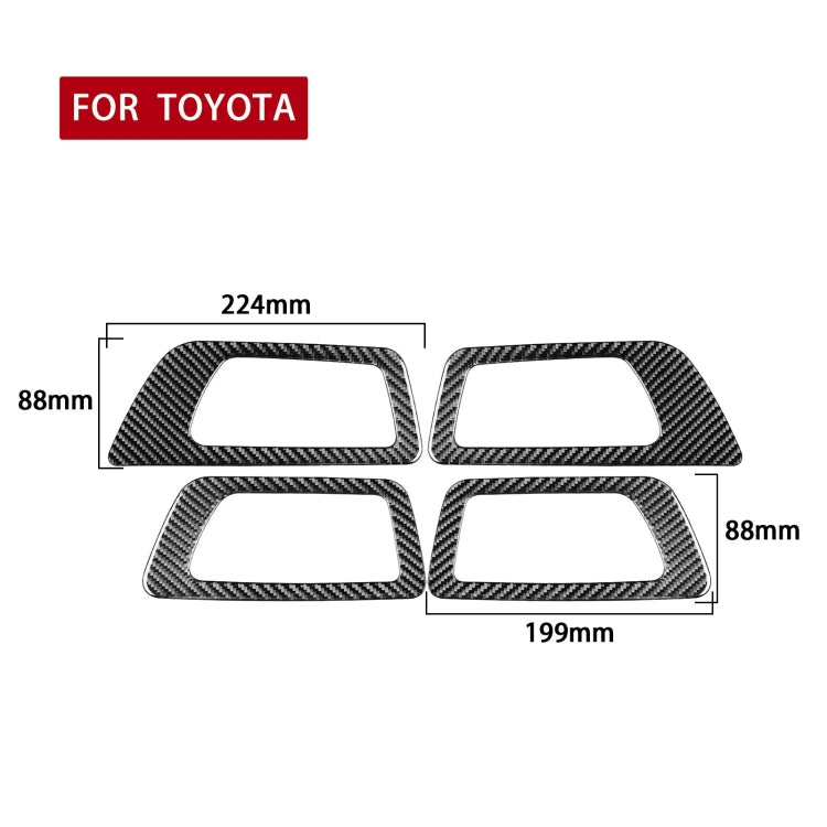 Car Carbon Fiber Inside Door Handle Panel Decorative Sticker for Toyota Highlander 2014-2019, Left Drive - In Car by buy2fix | Online Shopping UK | buy2fix