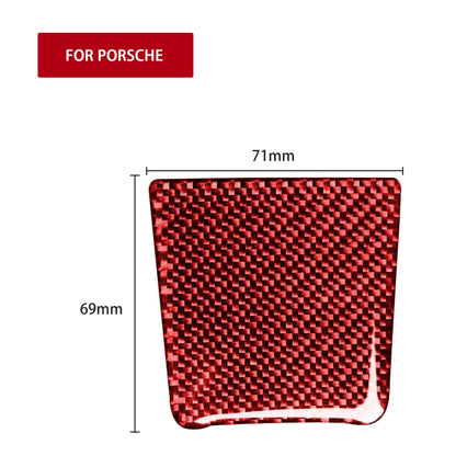 Car Carbon Fiber Battery Cover Decorative Sticker for Porsche Macan 2014-2021, Left and Right Drive Universal (Red) - In Car by buy2fix | Online Shopping UK | buy2fix