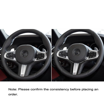 2 in 1 Car Carbon Fiber Steering Wheel Below Decorative Sticker for BMW G01 X3 2018-2020 / G02 X4 2019-2020, Left and Right Drive Universal -  by buy2fix | Online Shopping UK | buy2fix