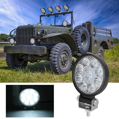 D0035 6.3W 10-30V DC 6000K 3 inch 9 LEDs Circle Offroad Truck Car Driving Light Spotlight Work Light Fog Light - In Car by buy2fix | Online Shopping UK | buy2fix