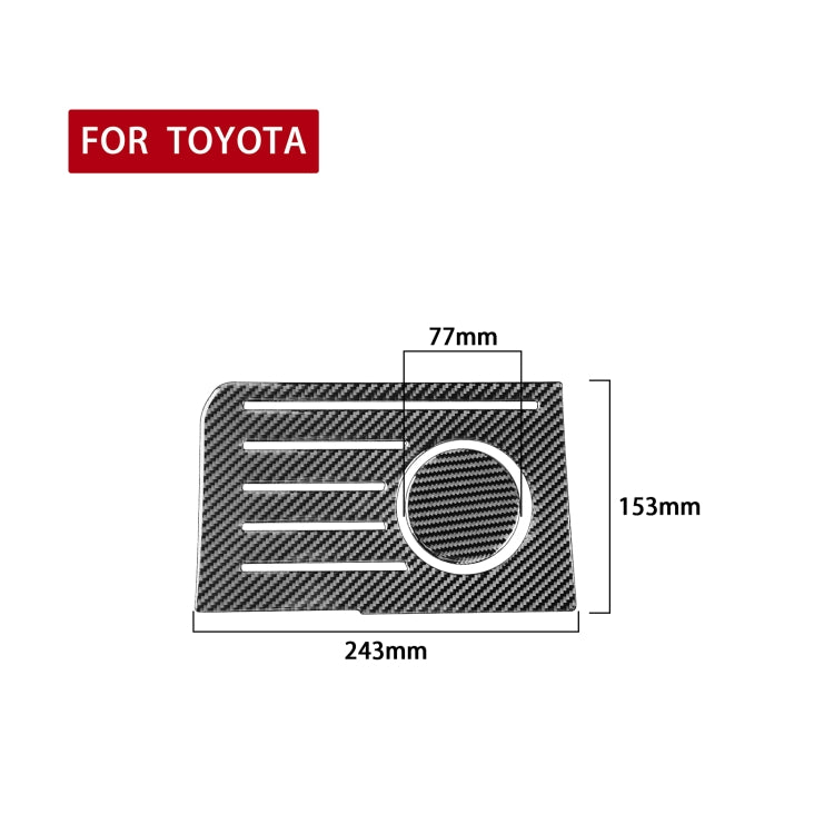 2 PCS / Set Carbon Fiber Car Central Control Storage Box Slot Mat Decorative Sticker for Toyota Tundra 2014-2018, Left Right Driving - In Car by buy2fix | Online Shopping UK | buy2fix