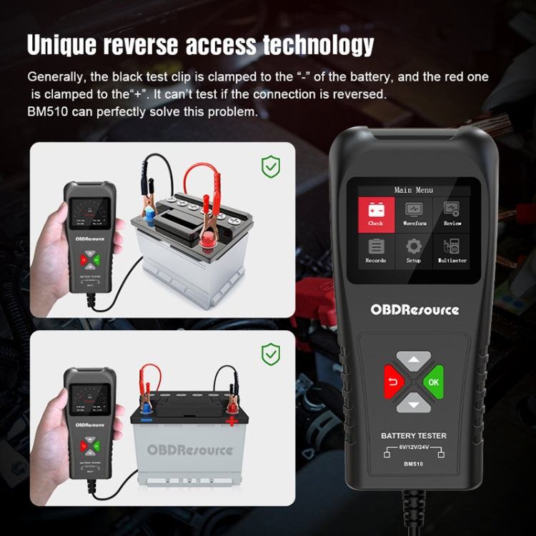 BM510 Car 6V / 12V / 24V Battery Tester Analyzer - In Car by buy2fix | Online Shopping UK | buy2fix