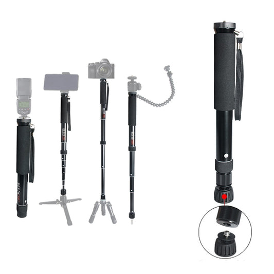 BEXIN P308B Portable Travel Outdoor DSLR Camera Aluminum Alloy Monopod Holder (Black) - Camera Accessories by BEXIN | Online Shopping UK | buy2fix