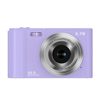 DC302 2.88 inch 44MP 16X Zoom 2.7K Full HD Digital Camera Children Card Camera, UK Plug (Purple) - Consumer Electronics by buy2fix | Online Shopping UK | buy2fix