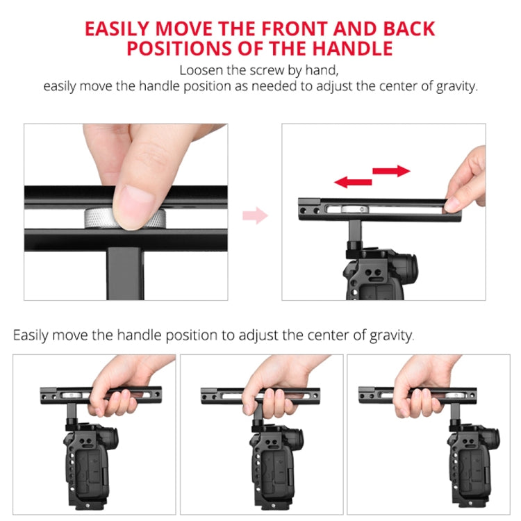 YELANGU C22 YLG0334B Video Camera Cage Stabilizer with Handle for Canon EOS R5/R6 (Black) - Camera Accessories by YELANGU | Online Shopping UK | buy2fix