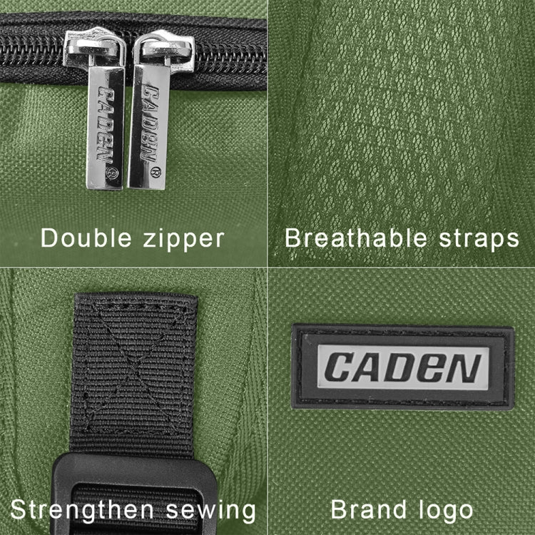 CADeN SLR Camera Shoulder Digital Camera Bag Outdoor Nylon Photography Backpack, Large Size (Army Green) - Backpack by CADeN | Online Shopping UK | buy2fix