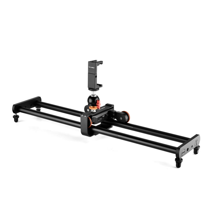 YELANGU L60E 60cm Slide Rail Track + L4 3-Wheel Video Dolly with Phone Clamp & Ballhead - Camera Slider by YELANGU | Online Shopping UK | buy2fix