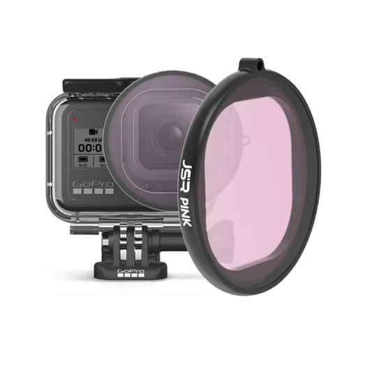 JSR Round Housing Diving Color Lens Filter for GoPro HERO8 Black(Pink) - DJI & GoPro Accessories by JSR | Online Shopping UK | buy2fix