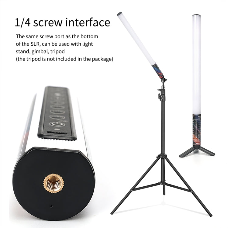 LUXCeO Mood1 50cm RGB Colorful Atmosphere Rhythm LED Stick Handheld Video Photo Fill Light with Tripod - Camera Accessories by LUXCeO | Online Shopping UK | buy2fix