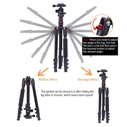 TRIOPO Oubao A-208S Adjustable Portable  Aluminum Alloy Tripod with Ball Head for SLR Camera - Tripods by TRIOPO | Online Shopping UK | buy2fix