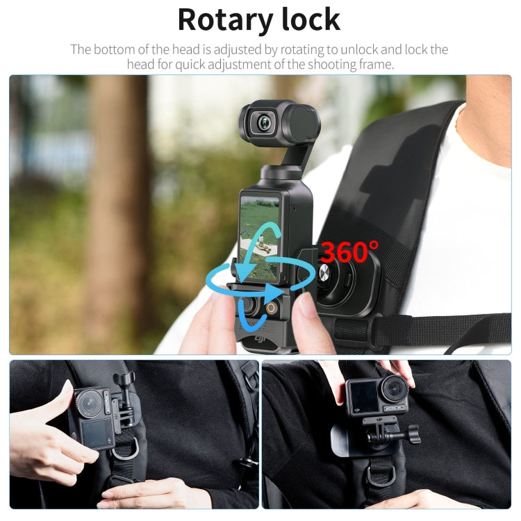 STARTRC 360 Degree Rotation Backpack Clip Magnetic Suction Mount (Black) - Case & Bags by STARTRC | Online Shopping UK | buy2fix