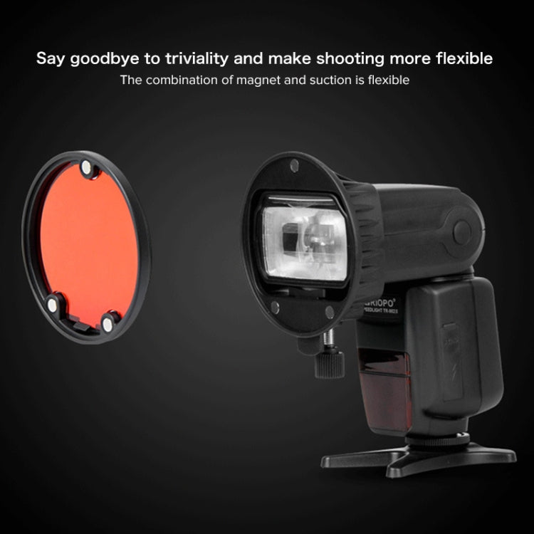 TRIOPO TR-08 Flash Speedlite Honeycomb Magnet Fixing Softbox Kits with 4 x Magnetic Color Filters - Camera Accessories by TRIOPO | Online Shopping UK | buy2fix