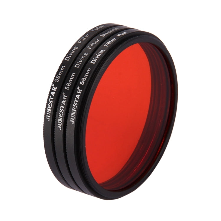 58mm Yellow + Red + Purple Diving Lens Filter for GoPro HERO7 Black/6 /5 - DJI & GoPro Accessories by buy2fix | Online Shopping UK | buy2fix