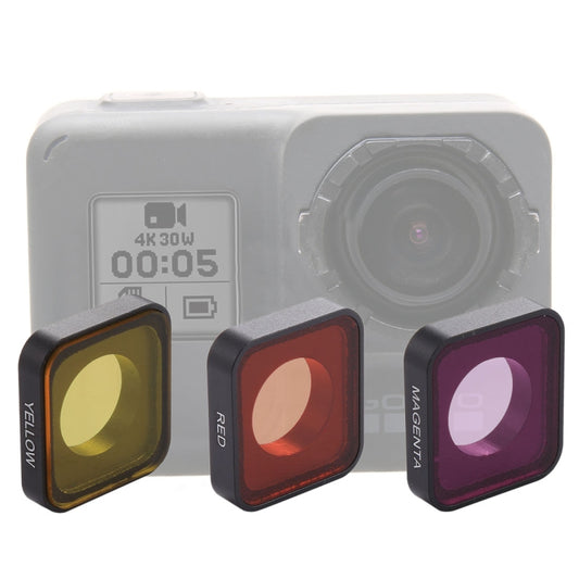 3 in 1 Snap-on Red / Yellow / Purple Color Lens Filter for GoPro HERO6 /5 - DJI & GoPro Accessories by buy2fix | Online Shopping UK | buy2fix