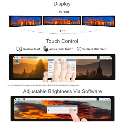 WAVESHARE 11.9 inch Capacitive Touch Display For Raspberry Pi, 320 x 1480, IPS, DSI Interface - LCD & LED Display Module by WAVESHARE | Online Shopping UK | buy2fix