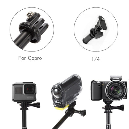 Universal Aluminum Alloy Selfie Stick with Adapter, Length: 31cm-103cm(Black) - DJI & GoPro Accessories by buy2fix | Online Shopping UK | buy2fix