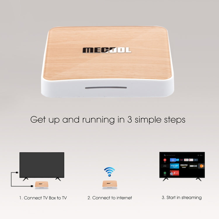 MECOOL KM6 4K Smart TV BOX Android 10.0 Media Player wtih Remote Control, Amlogic S905X4 Quad Core ARM Cortex A55, RAM: 4GB, ROM: 64GB, Support WiFi, Bluetooth, Ethernet, US Plug - Consumer Electronics by MECOOL | Online Shopping UK | buy2fix