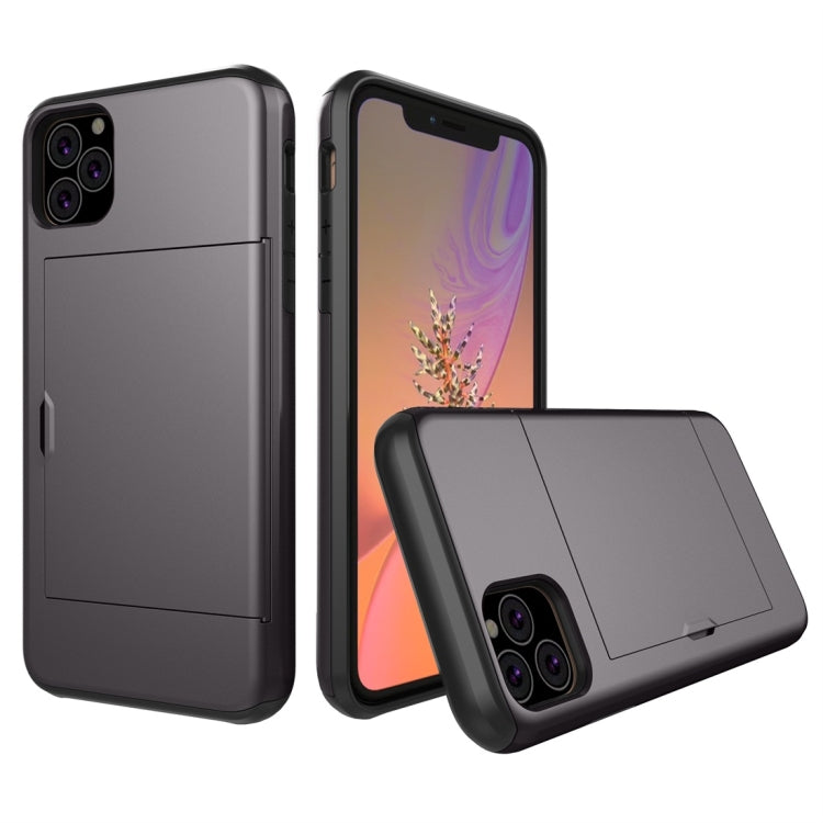 For iPhone 11 Pro Shockproof Rugged Armor Protective Case with Card Slot (Grey) - Apple Accessories by buy2fix | Online Shopping UK | buy2fix