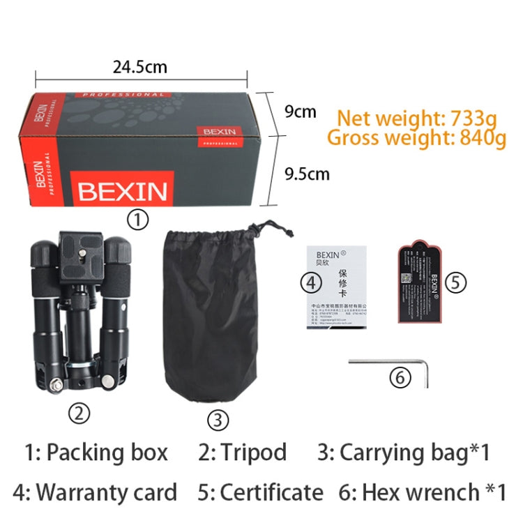 BEXIN Mate 10 Desktop Mini Ball Head Camera Tripods for DSLR Slr Camera - Camera Accessories by BEXIN | Online Shopping UK | buy2fix