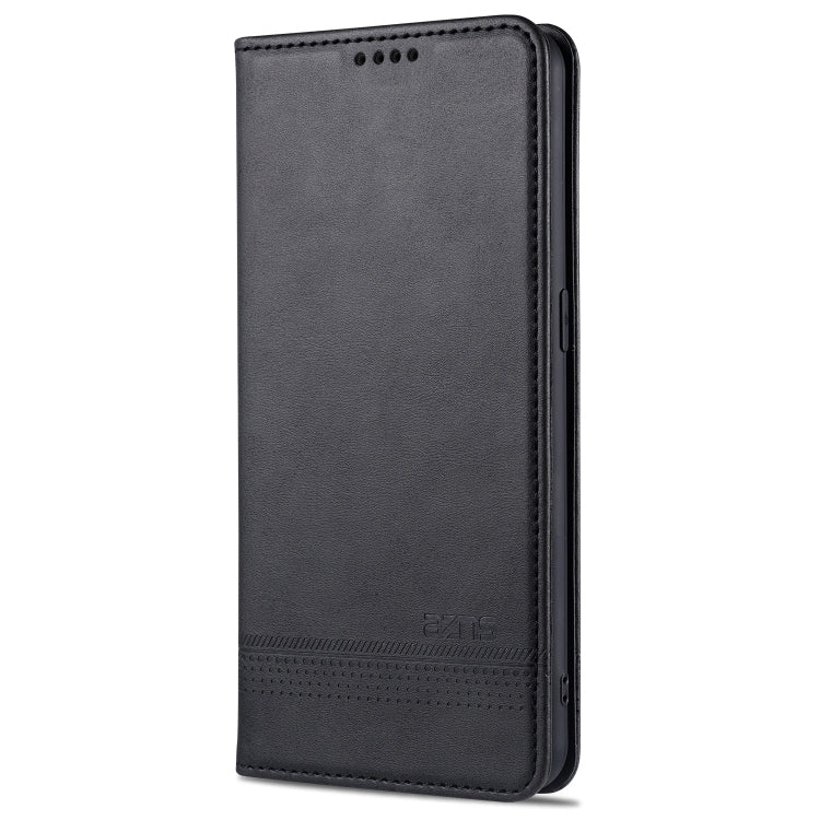 For Oppo Reno5 5G AZNS Magnetic Calf Texture Horizontal Flip Leather Case with Card Slots & Holder & Wallet(Black) - OPPO & vivo Accessories by AZNS | Online Shopping UK | buy2fix