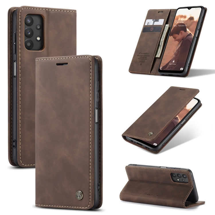 For Samsung Galaxy A32 5G CaseMe 013 Multifunctional Horizontal Flip Leather Case with Holder & Card Slot & Wallet(Coffee) - Samsung Accessories by CaseMe | Online Shopping UK | buy2fix