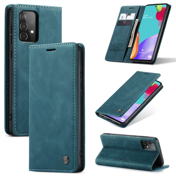 For Samsung Galaxy A52 5G / 4G CaseMe 013 Multifunctional Horizontal Flip Leather Case with Holder & Card Slot & Wallet(Blue) - Galaxy Phone Cases by CaseMe | Online Shopping UK | buy2fix