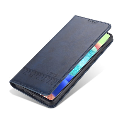 For Samsung Galaxy A52 5G / 4G AZNS Magnetic Calf Texture Horizontal Flip Leather Case with Card Slots & Holder & Wallet(Dark Blue) - Galaxy Phone Cases by AZNS | Online Shopping UK | buy2fix