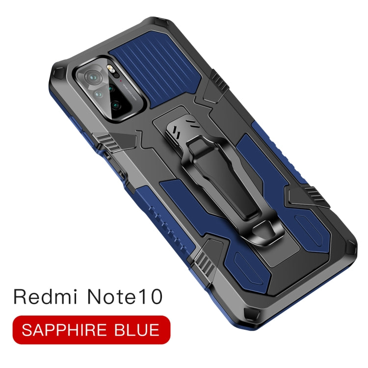 For Xiaomi Redmi Note 10 / 10S Armor Warrior Shockproof PC + TPU Protective Case(Blue) - Xiaomi Accessories by buy2fix | Online Shopping UK | buy2fix