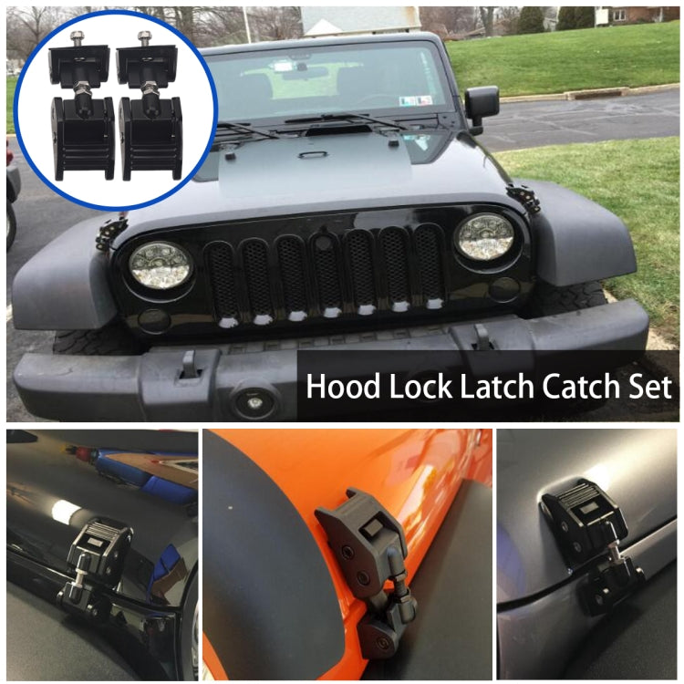 A5314 Car Hood Lock Kit for Jeep Wrangler JK Unlimited 2007-2017 - In Car by buy2fix | Online Shopping UK | buy2fix