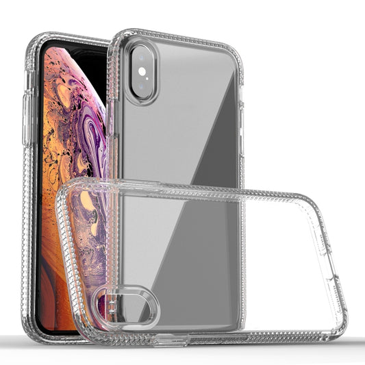 For iPhone X / XS Shockproof Transparent TPU Airbag Protective Case - Apple Accessories by buy2fix | Online Shopping UK | buy2fix