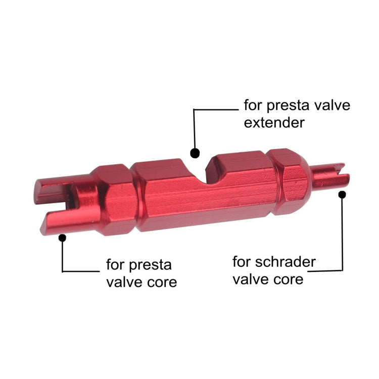 A5592 2 PCS 40mm Red French Tubeless Valve Core with Red Disassembly Tool for Road Bike - Outdoor & Sports by buy2fix | Online Shopping UK | buy2fix