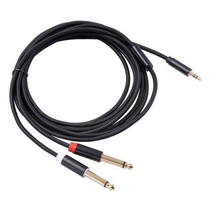 3683 3.5mm Male to Dual 6.35mm Male Audio Cable, Cable Length:3m(Black) - Aux Cable by buy2fix | Online Shopping UK | buy2fix