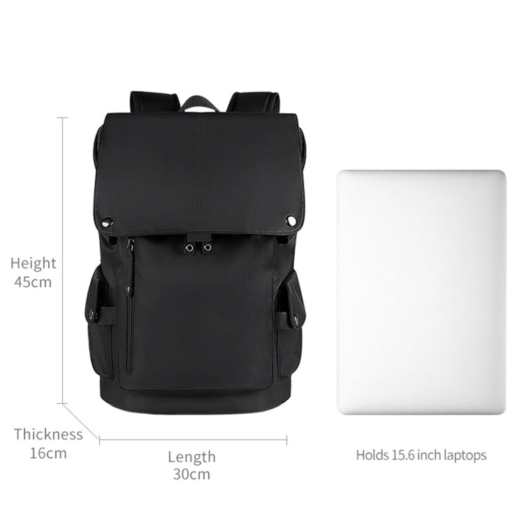 SJ02 13-15.6 inch Universal Large-capacity Laptop Backpack with USB Charging Port(Black) - Backpack by buy2fix | Online Shopping UK | buy2fix