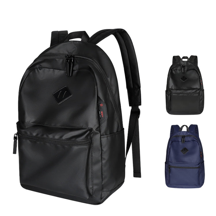 SJ03 13-15.6 inch Universal Large-capacity Laptop Backpack with USB Charging Port & Headphone Port(Navy Blue) - Backpack by buy2fix | Online Shopping UK | buy2fix